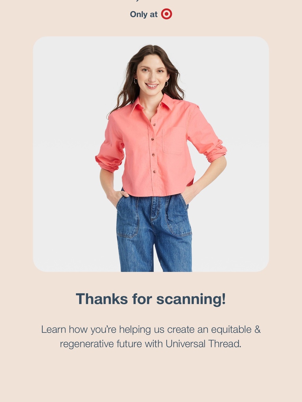 Universal Thread Coral Pink Button-Up Shirt